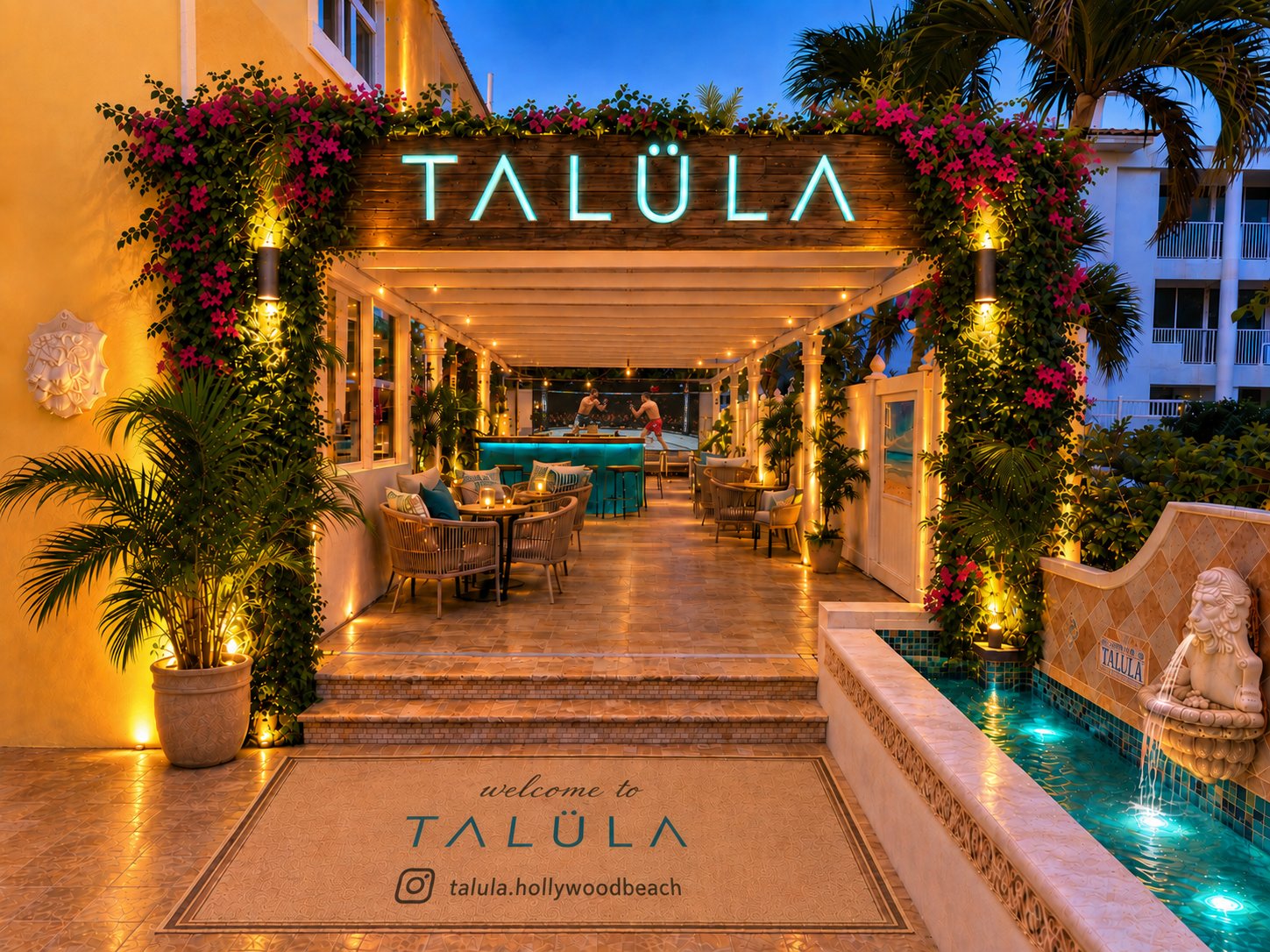 Talula beach bar and lounge at Villa Sinclair